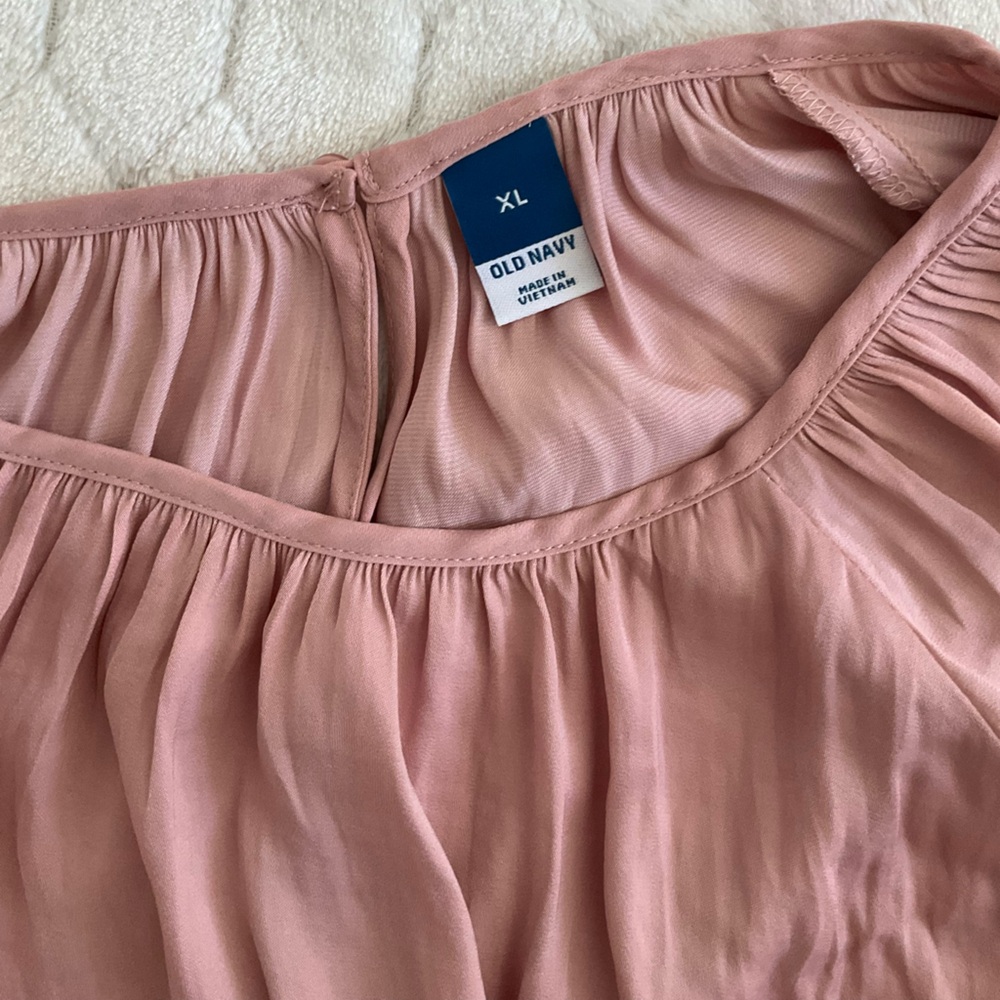 Old Navy Pink Chiffon Long Sleeve Top Sz XL NWOT - Picture 5 of 8